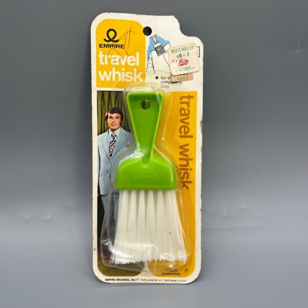 Vintage Empire Travel Whisk Brush Upholstery Auto Cleaning Movie Prop Ads NOS